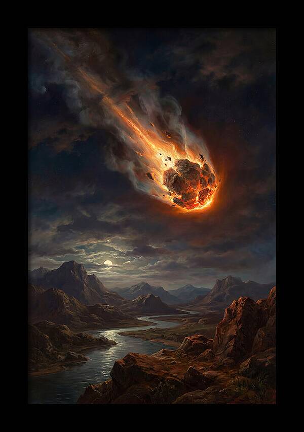 Fiery Descent Of The Meteor