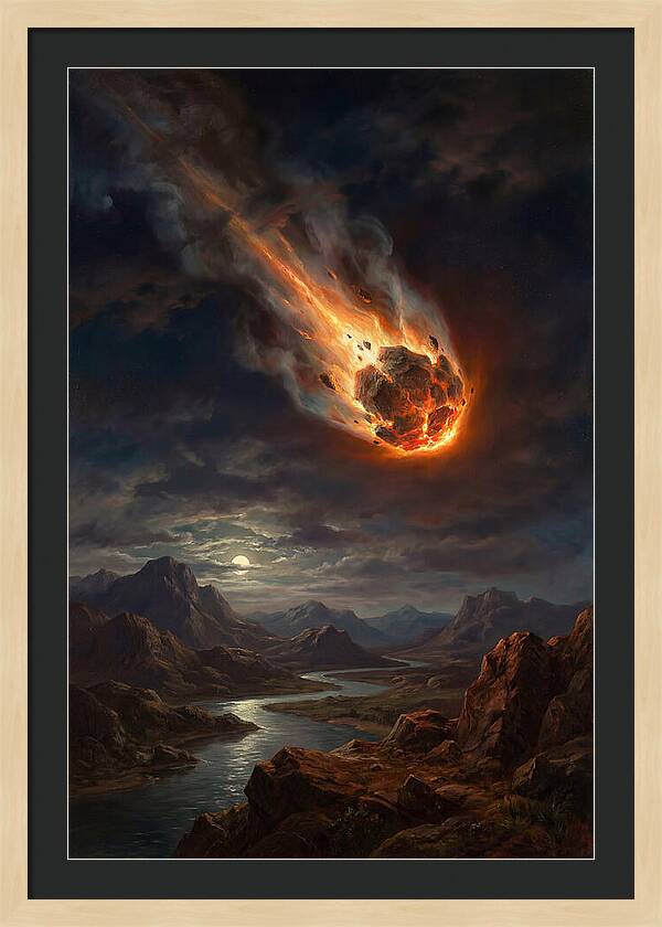 Fiery Descent Of The Meteor