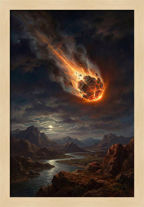 Fiery Descent Of The Meteor