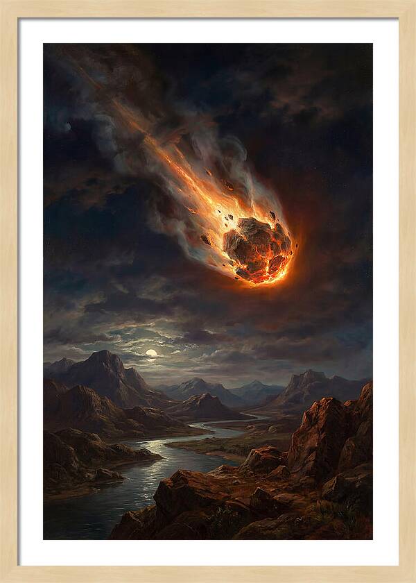 Fiery Descent Of The Meteor