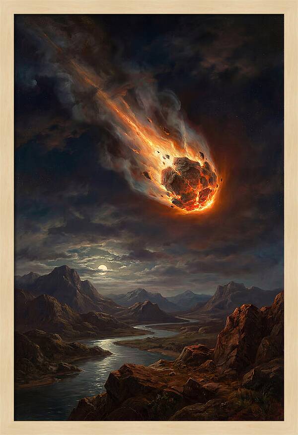 Fiery Descent Of The Meteor