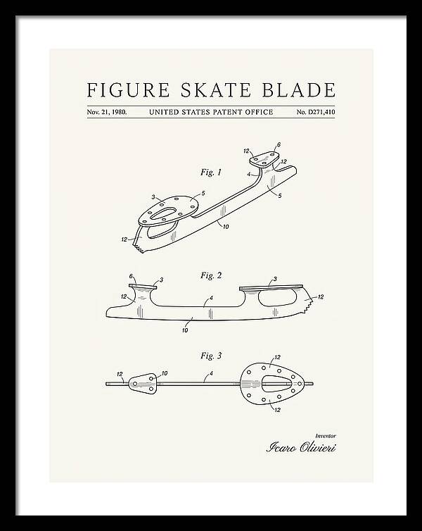 Figure Skate Blade Minimalist Patent Usd271410s