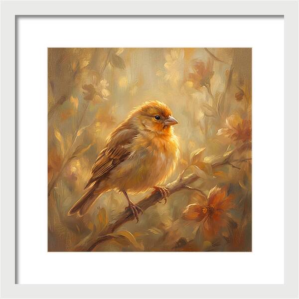 Finch Among Blossoms