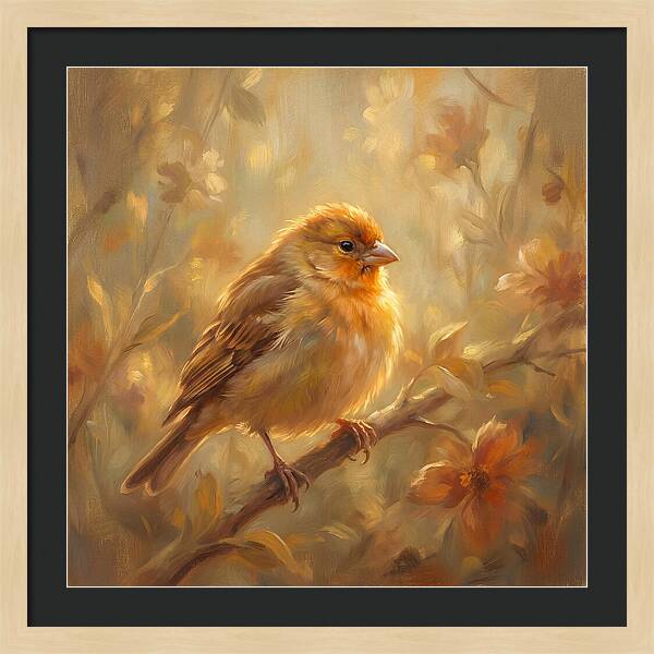 Finch Among Blossoms
