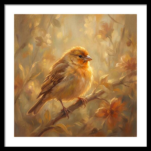 Finch Among Blossoms
