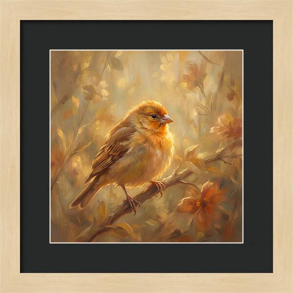 Finch Among Blossoms