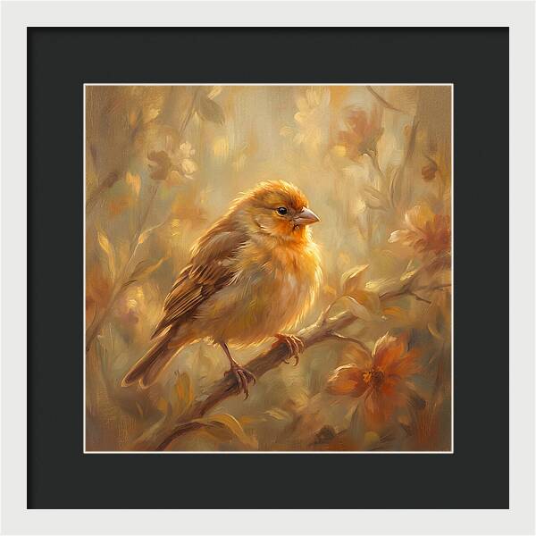 Finch Among Blossoms