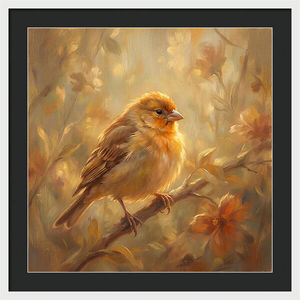 Finch Among Blossoms