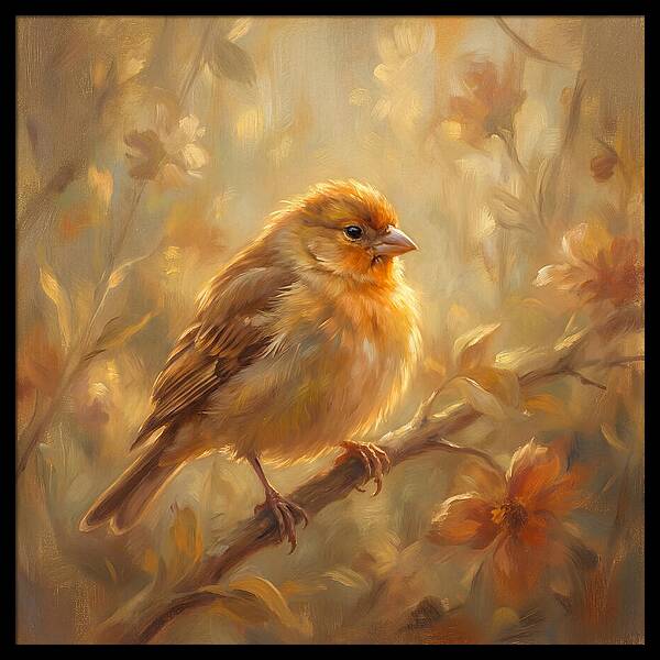 Finch Among Blossoms