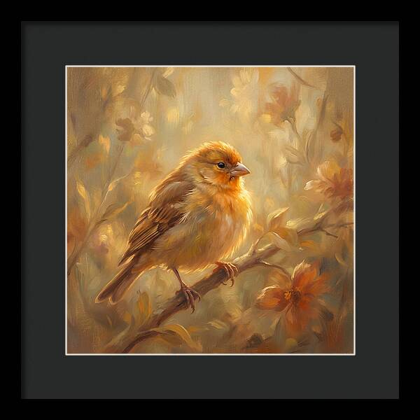 Finch Among Blossoms