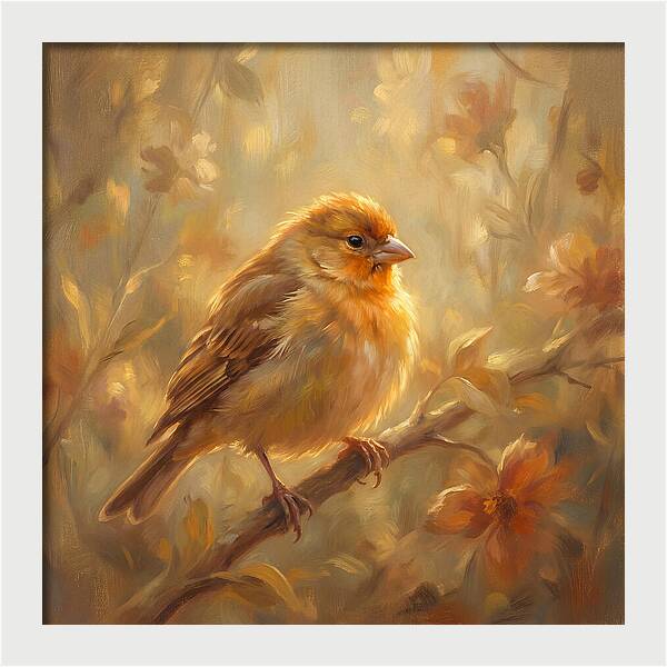 Finch Among Blossoms