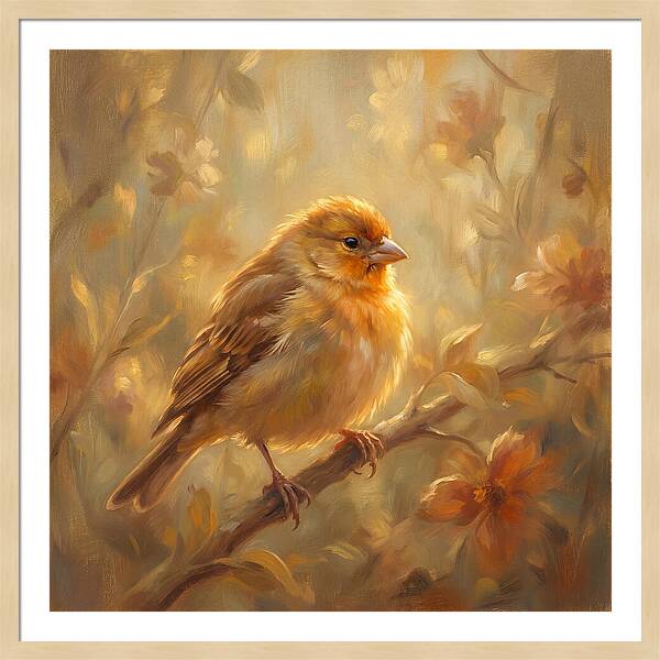 Finch Among Blossoms