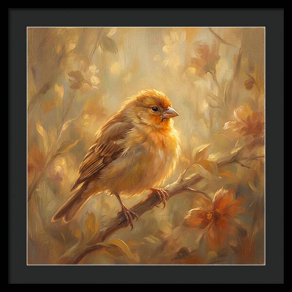 Finch Among Blossoms