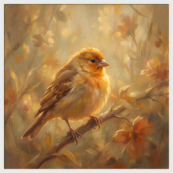 Finch Among Blossoms