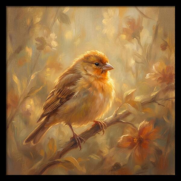 Finch Among Blossoms