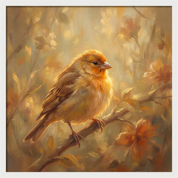 Finch Among Blossoms