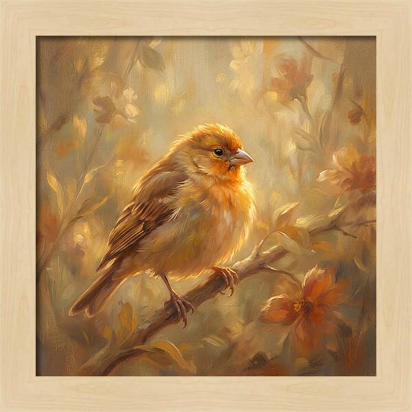 Finch Among Blossoms