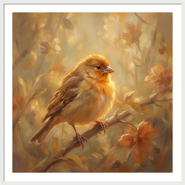 Finch Among Blossoms