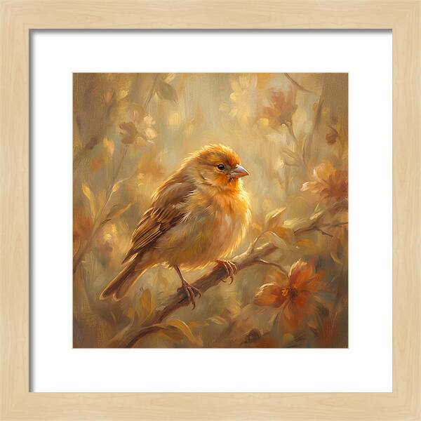 Finch Among Blossoms