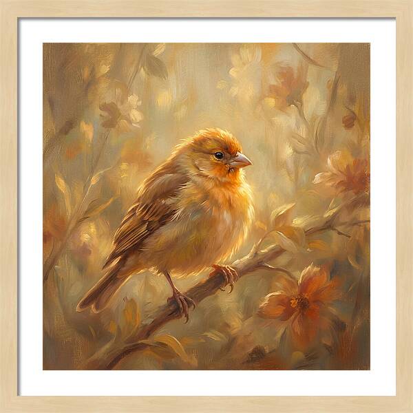 Finch Among Blossoms