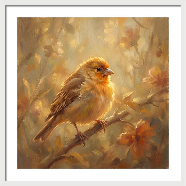 Finch Among Blossoms