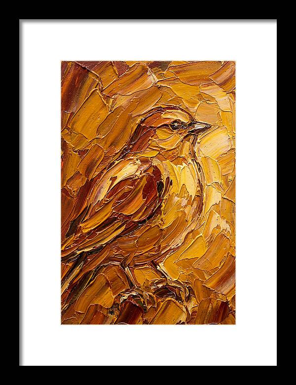 Finch In Golden Hues