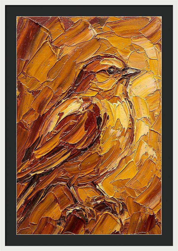 Finch In Golden Hues