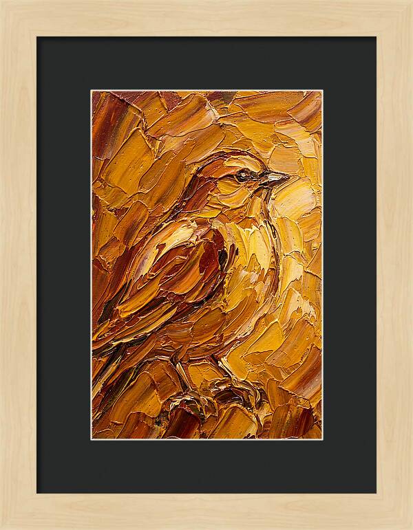 Finch In Golden Hues
