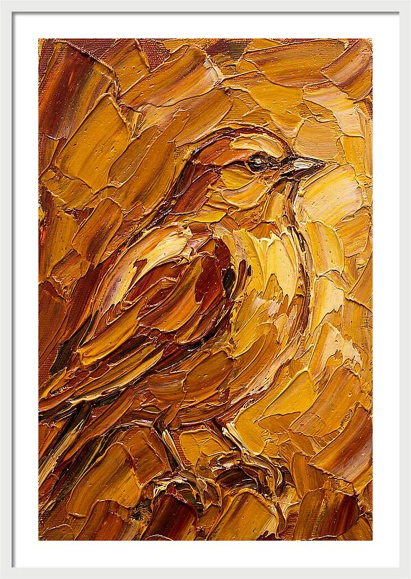 Finch In Golden Hues