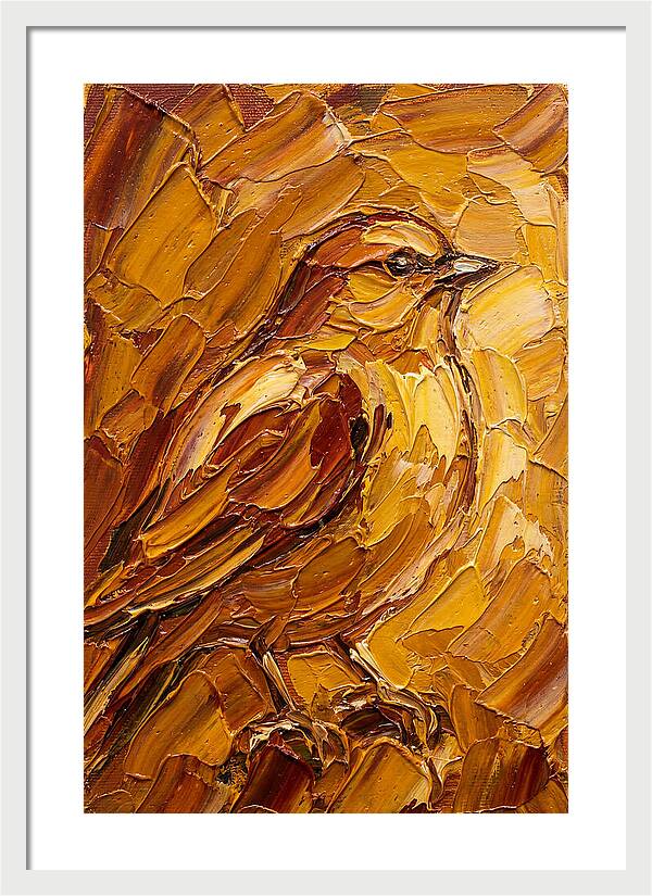 Finch In Golden Hues