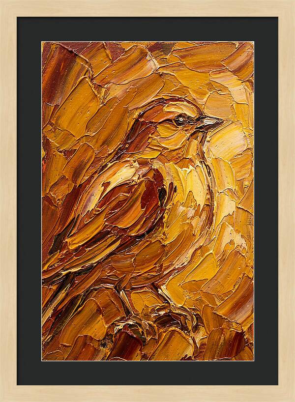 Finch In Golden Hues