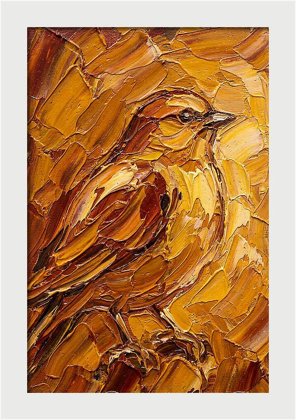 Finch In Golden Hues