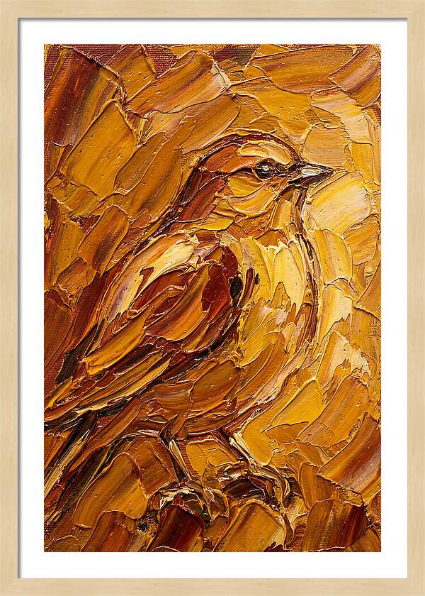 Finch In Golden Hues