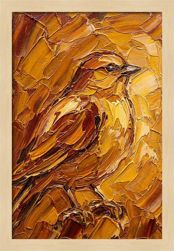 Finch In Golden Hues