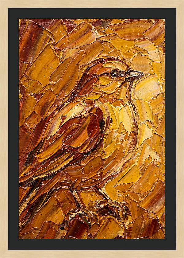 Finch In Golden Hues