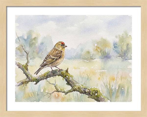 Finch Perched On A Branch