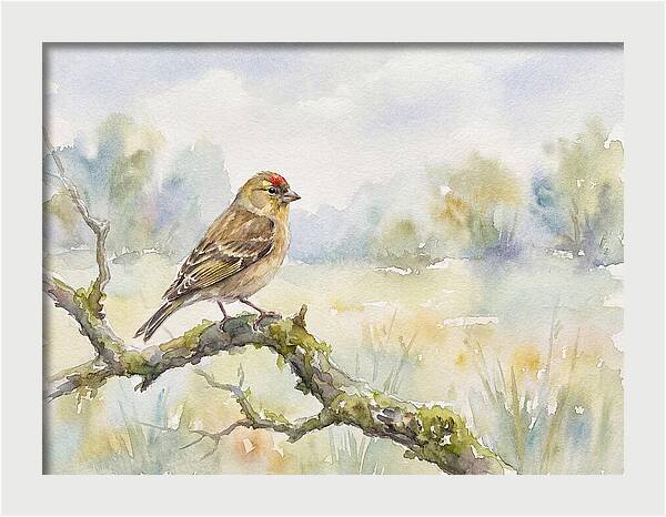 Finch Perched On A Branch