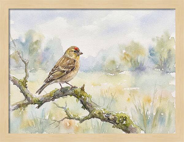 Finch Perched On A Branch