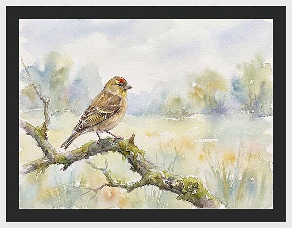 Finch Perched On A Branch
