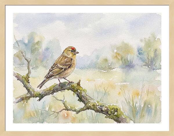 Finch Perched On A Branch