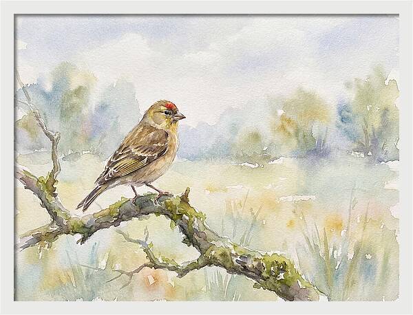 Finch Perched On A Branch