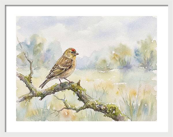 Finch Perched On A Branch