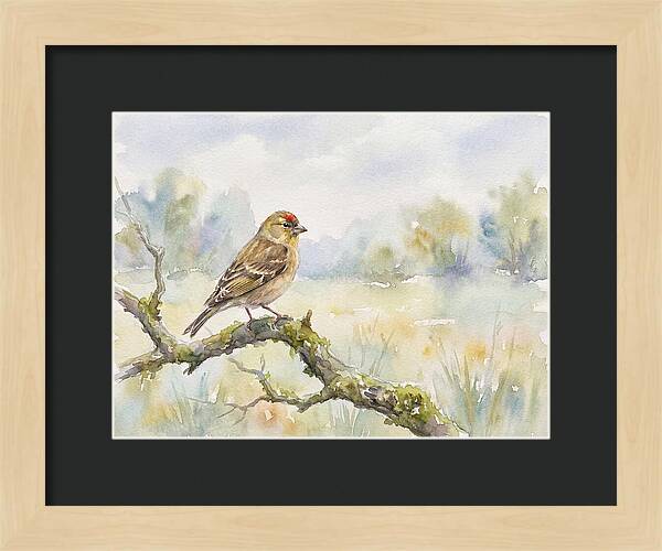 Finch Perched On A Branch