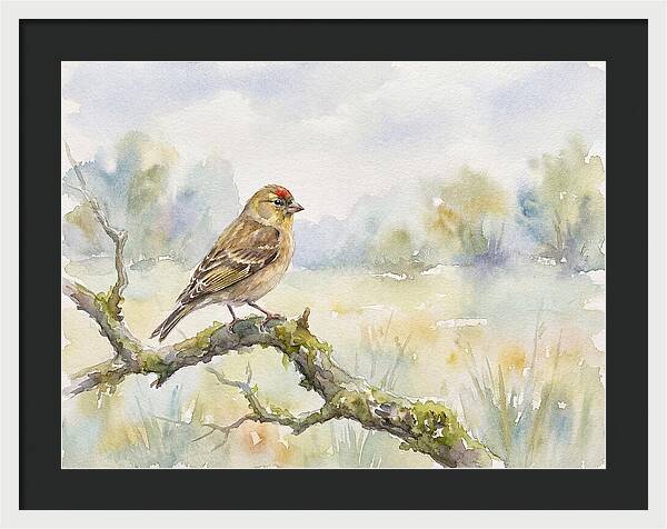 Finch Perched On A Branch