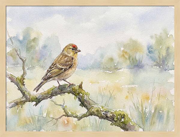 Finch Perched On A Branch
