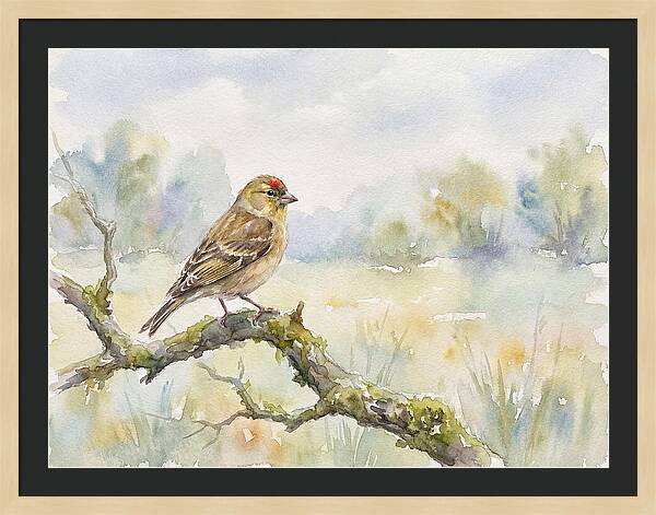 Finch Perched On A Branch