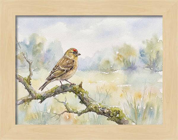 Finch Perched On A Branch
