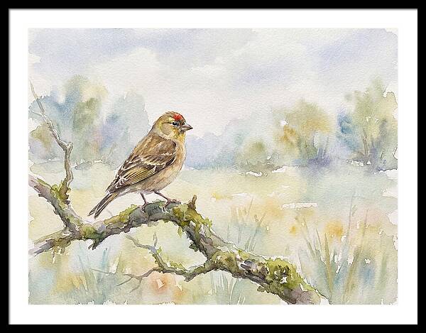 Finch Perched On A Branch