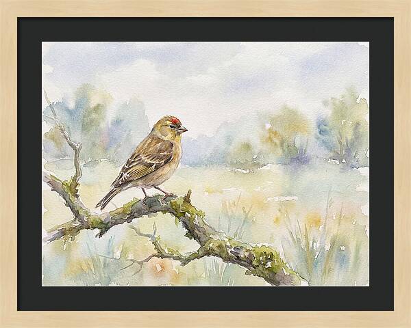 Finch Perched On A Branch