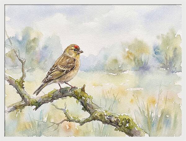 Finch Perched On A Branch